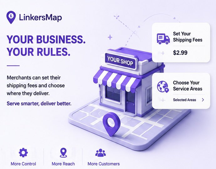 visitseyi1's tweet photo. Real-world commerce needs flexible tools. LinkersMap’s merchant updates could let shops define where they deliver and how shipping costs work, creating a more practical experience for both businesses and customers.

#InterLink #ITLG #ITL https://t.co/pQB8o4BtTr