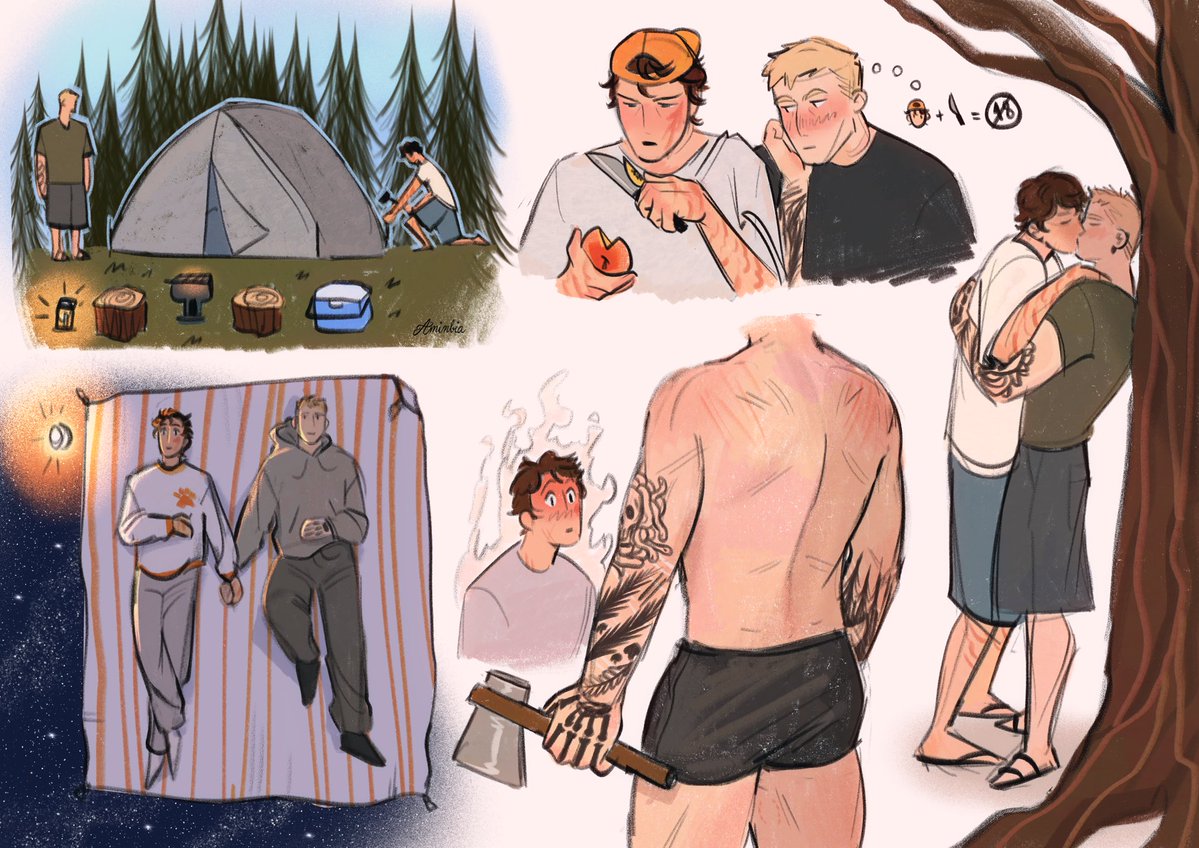 amimbia's tweet photo. Andrew and Neil go camping 🏕️ https://t.co/Vq5yUoOkUM