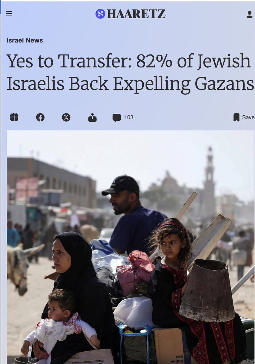 _ZachFoster's tweet photo. 82% of Jewish Israelis support expelling Gazans, which is Ben Gvir's #1 campaign promise. 

So why is Ben-Gvir considered to be "far-right" when his message enjoys overwhelming support among Jewish Israelis? https://t.co/OJTVHXp8V6