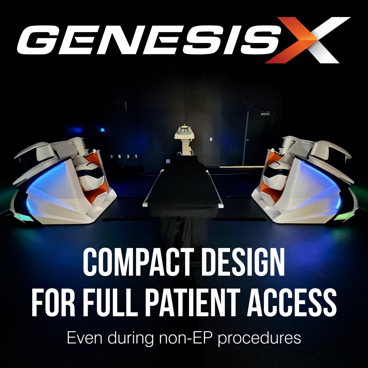 Stereotaxis's tweet photo. Compact design. Full patient access. 🤖
#GenesisX’s semi-mobile design moves the system away from the patient table, giving your team more room to work & keeping the lab flexible for a broad range of procedures.
Learn more: https://t.co/Qu7ZNaTvWL https://t.co/i0yEgqxMCj