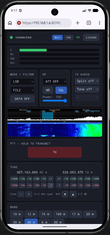 StevenD52396942's tweet photo. Fully functioning base station DX for Icom 9700/7610 on any device (phone/tablet etc) via browser. Full RX/TX chain, MAIN/SUB and clickable waterfall. 
https://t.co/ZAINROt2CJ https://t.co/waTc2l2R2d