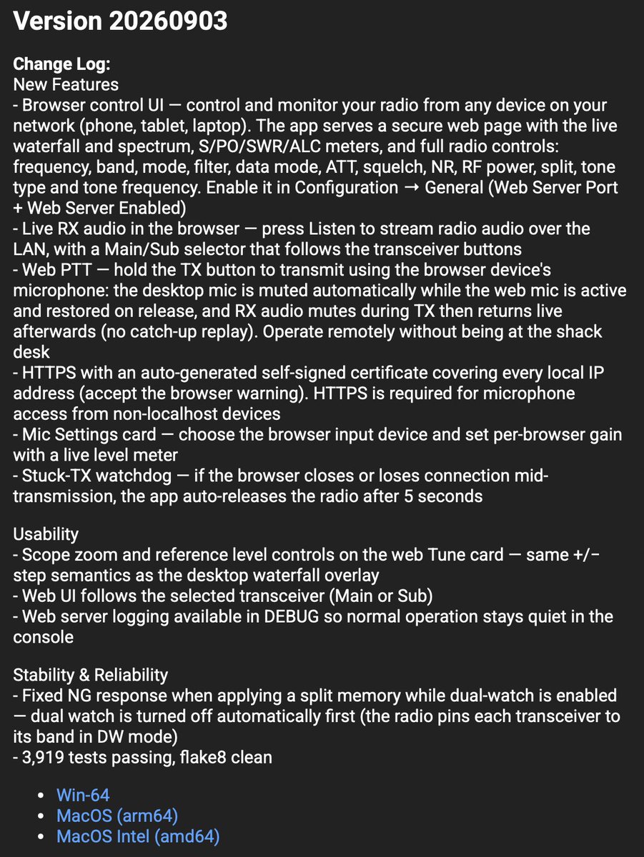 StevenD52396942's tweet photo. Fully functioning base station DX for Icom 9700/7610 on any device (phone/tablet etc) via browser. Full RX/TX chain, MAIN/SUB and clickable waterfall. 
https://t.co/ZAINROt2CJ https://t.co/waTc2l2R2d