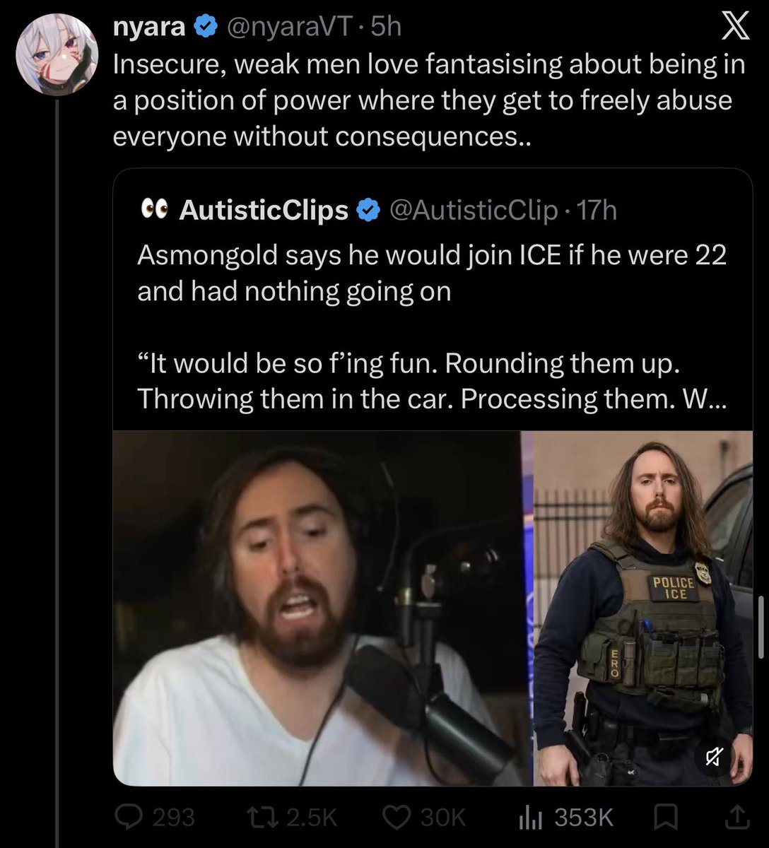 Grxit's tweet photo. Insecure, weak MAN @nyaravt loves fantasizing about being in a position of power to freely groom children without consequence https://t.co/l6g4iaz3tS