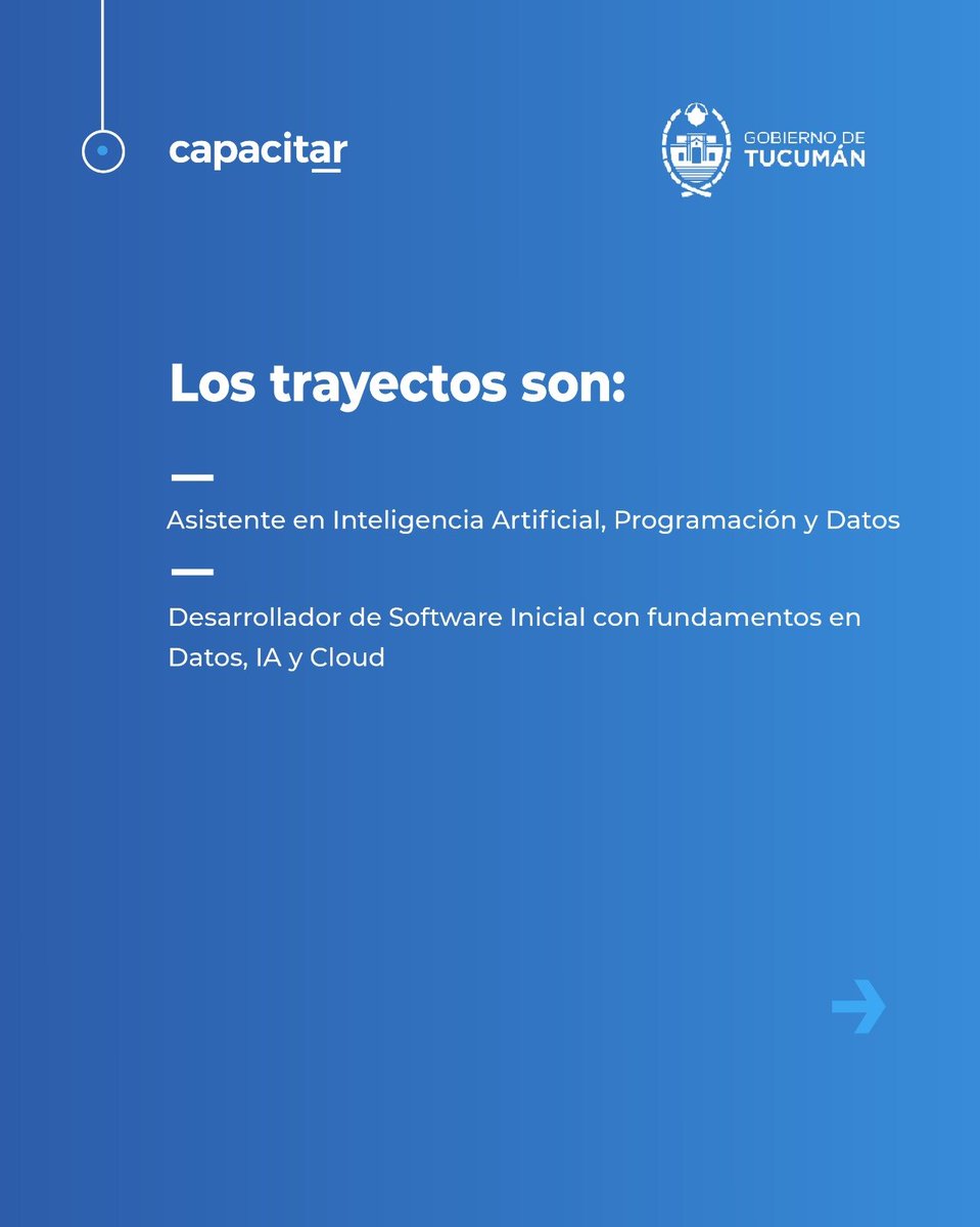 capacitar_'s tweet photo. Si vivís en Tucumán, podés formarte para potenciar tu perfil laboral, desarrollar un emprendimiento o adquirir nuevas capacidades.

Elegí tu trayecto en Capacitar. Son virtuales, autogestionados, sin costo y con certificación.

Inscribite hasta el 15/9: https://t.co/2hlPyl07Sg https://t.co/hrzzJO26t8