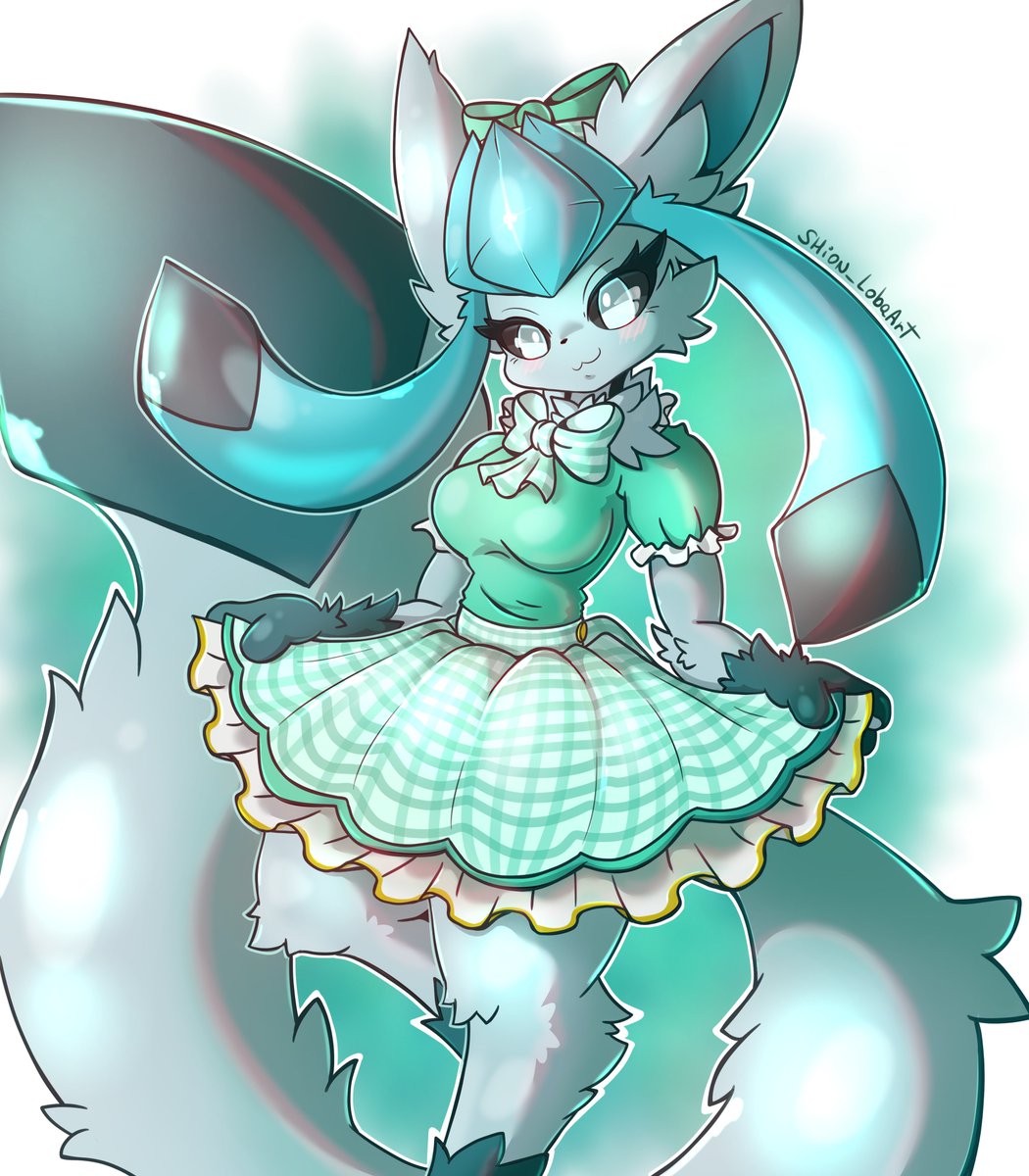 Shion_LobaArt's tweet photo. ~ I had forgotten about this #Glaceon with its #PokemonUnite skin 🥲 https://t.co/kTuW6XgfBr