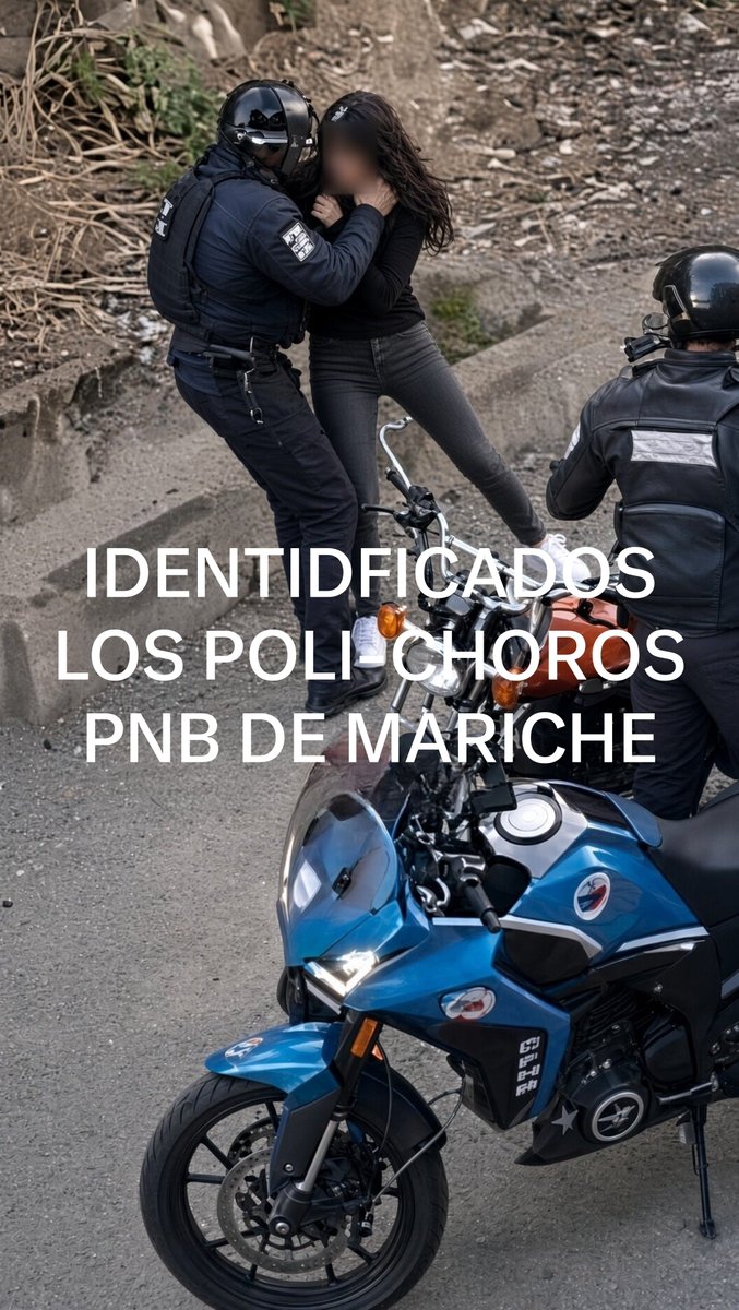 aiivex3enero's tweet photo. Identificados los POLI-CHOROS de Mariche. A llorar pal' Valle Policías de Temu. 

Denuncia: Los Policías Daniel Hernández como oficial jefe, Jean García, primer oficial; y Yeiber Serrano (el que violentamente atacó a la dama por el cuello), todos funcionarios adscritos a la Base Motorizada de Mariche-La Pista, tenían una alcabala en el Sector San Isidro, Caucaguita en el estado Miranda.

Luego de detener a la pareja que viajaban a bordo de una motocicleta (La Secretaria de la Oficina de Protección al Menor del Municipio Sucre y su esposo Freddy Hernández), los funcionarios iniciaron un acoso para que los ilegalmente detenidos pagarán para poder dejarlos ir. La Joven mujer comenzó a grabar en vídeo con su teléfono celular negándose a la extorsión. En vista de que ella grababa y no accedían a las demandas, los POLI-CHOROS decidieron llevárselos al Comando de la Motorizada CPNB de Mariche y ahí sembraron con dr*ga a la pareja, sin contar que habían sido grabados durante el ilegal procedimento en San Isidro por vecinos que presenciaron el hecho.

La novedad del caso ya es público y de conocimiento de la Fiscalía General, Jefes Superiores CPNB, CICPC, y de Diosdado Cabello quién por ordenes del Departamento de Estado, debe proceder de inmediato a destituir, detener y procesar a todo funcionario que incurra en hechos ilegales.

También está señalado Alfonso Soto, quien es el jefe de la base y Darwin Dicoto, segundo al mando.

Información en desarrollo. 

Vídeo del hecho Cortesía.