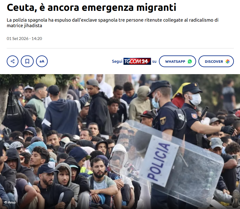 bubblez2709's tweet photo. Clandestini a Ceuta e la Spagna crolla, basta fare i buoni!! https://t.co/h0P1MujyQ9