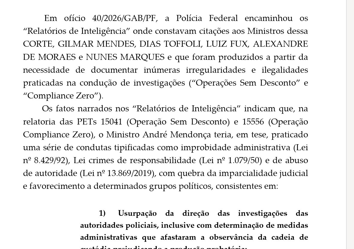reporterenato's tweet photo. URGENTE: Em decisão tomada no inquérito das fake news, ministro Alexandre de Moraes acusa André Mendonça de crime de responsabilidade, improbidade adfministrativa, abuso de autoridade, quebra de imparcialidade, entre outros delitos. https://t.co/ecxTconAqW