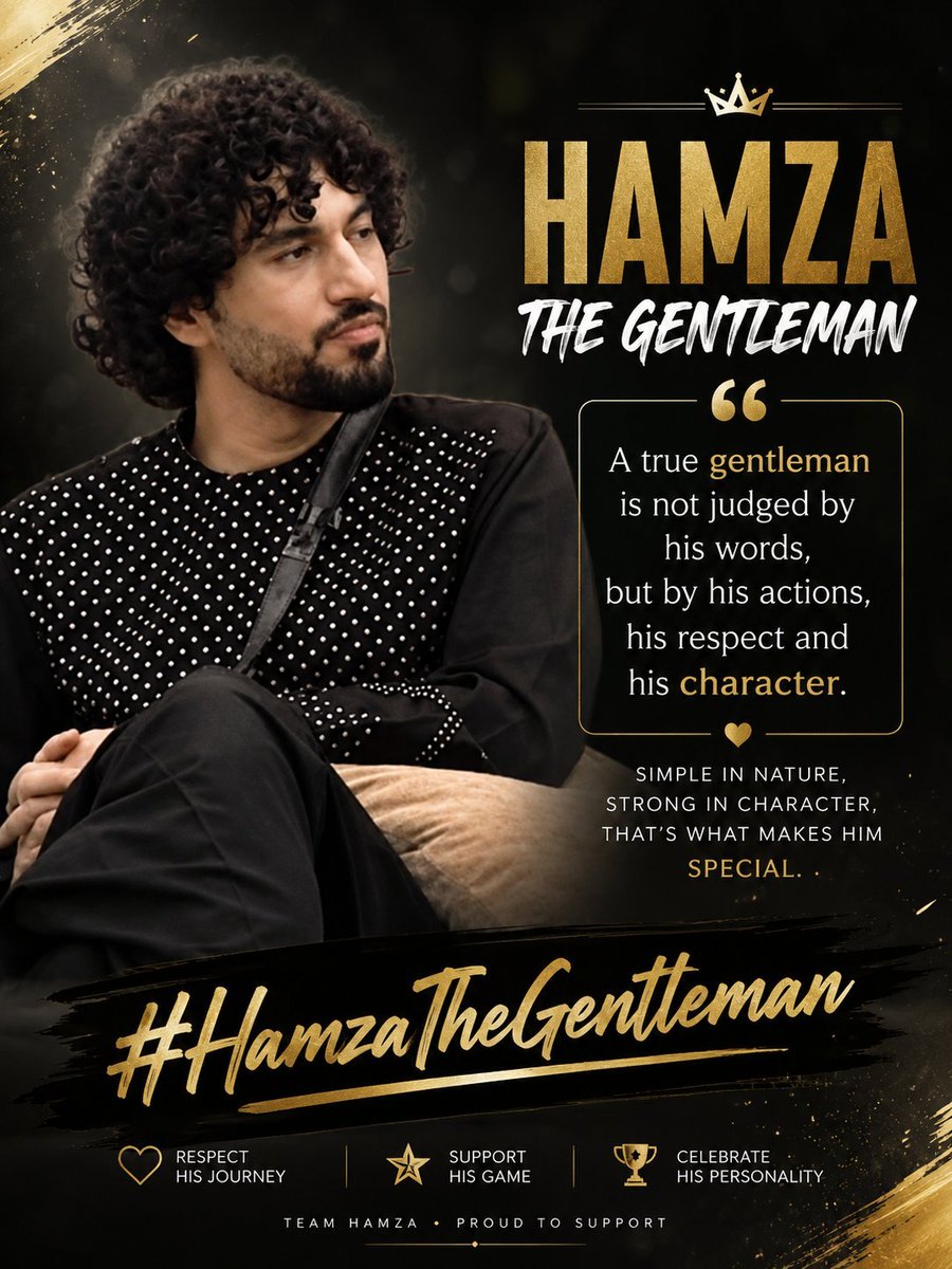 Yasmeen393's tweet photo. Hamza stands out because he remains himself—calm, respectful, genuine, and sensible. When talent is matched with such strong character, appreciation comes naturally.
#HamzaTheGentleman
@arydigitalasia
@tamasha_digital https://t.co/52By1rZcHH