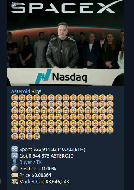 BroskisDiary's tweet photo. The dumbest thing I’ve heard on CT so far is that $ASTEROID needs Elon posts to grow or have momentum.
What?? :)))

This isn’t a profile picture change that lasts until he switches it again. This isn’t some meme he found funny and posted about once.
This is the SpaceX mascot. The symbol of the life’s work of the most successful man in the world. The father of memes himself.

There hasn’t been a bigger crypto narrative than this since DOGE. We’ve said it countless times, and the crypto OGs know exactly what this means.

The only thing this really needs to become massive is a diamond-handed community.

And that community is @AsteroidcoinOG.

Protected by IP rights. Impossible to PvP.

We’re not sitting here waiting for Elon to post. We’re taking this project so high that the whole world will be talking about it, not just him.

It’s time for ETH szn.

It’s time for $ASTEROID.