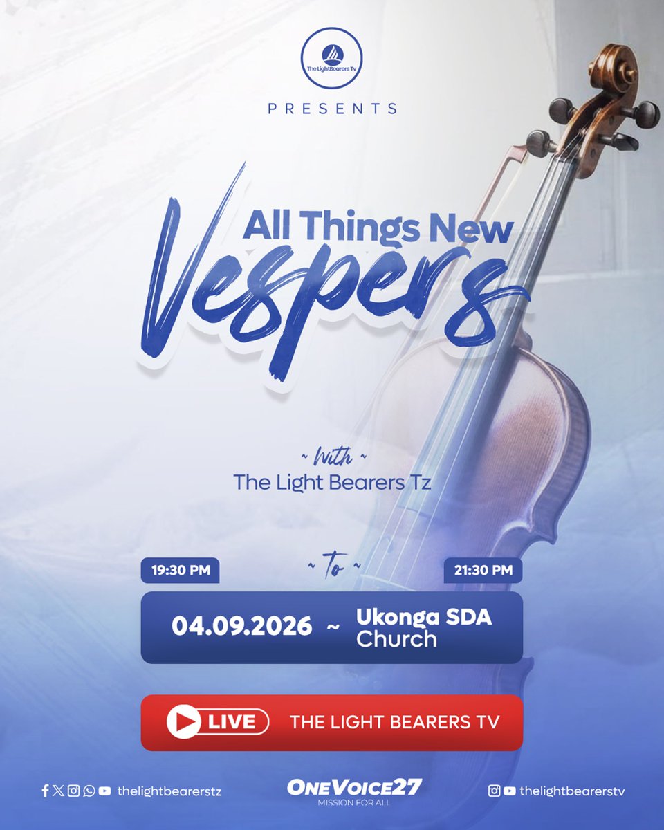 Lightbearerstz's tweet photo. 📺 LIVE on The Light Bearers TV
Come and worship with us. Something new is beginning!
~ Be the Light!
#LBTv
#BeTheLight
#AllThingsNew
#MakambiUkonga2026
#OneVoice27 https://t.co/lEWIHud99R