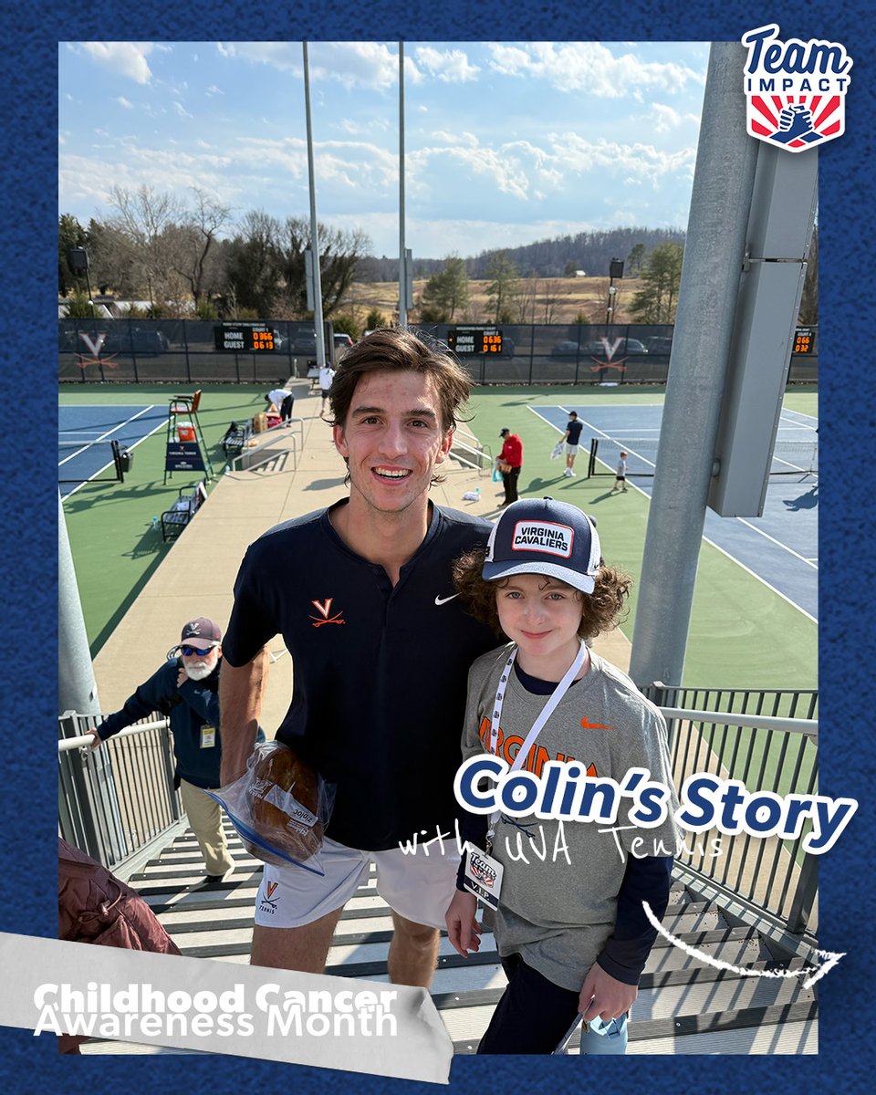 GoTeamIMPACT's tweet photo. The team has always 𝙨𝙝𝙤𝙬𝙣 𝙪𝙥 for Colin. 🎾

The @UVAMensTennis team, has helped Colin open up and supported him at important times. Last year, they won the NCAA Championship with Colin right by their side. Read their story now:

#AllInAllTogether #ChildhoodCancerAwareness https://t.co/efbbnz5xPo