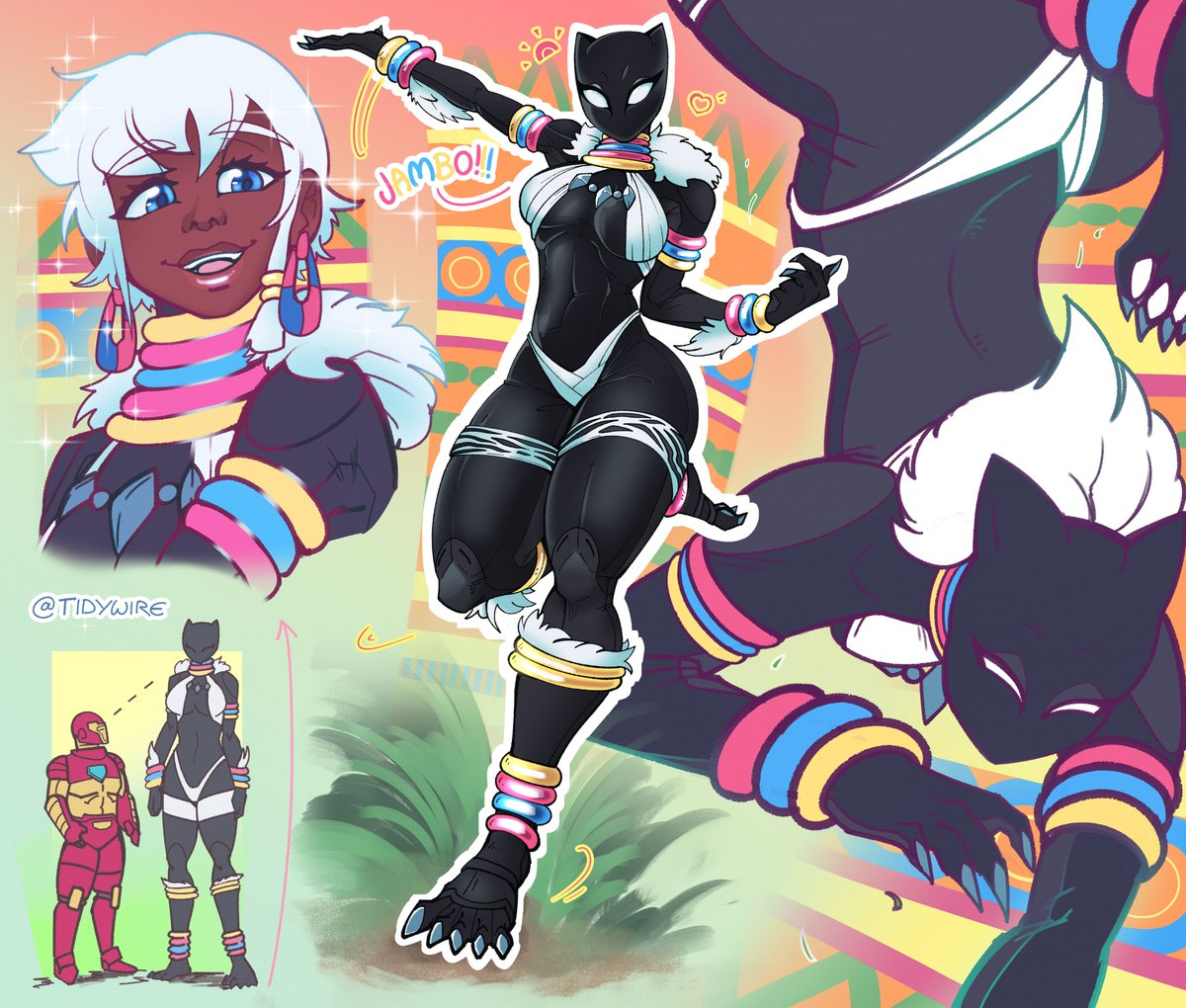TidyWire's tweet photo. In an alternate universe: Elena, Queen of Wakanda! 🖤
(I was struck with inspiration suddenly.) https://t.co/sQCgl80ZFR