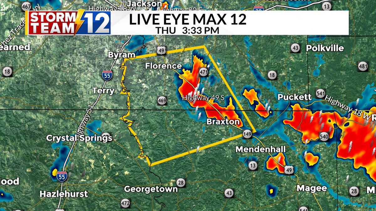 StormTeam12's tweet photo. New Severe T-Storm Warning until 9/03 4:15PM for Rankin, Simpson. #mswx 

https://t.co/wyNarviamu https://t.co/Ri3Is9u32W