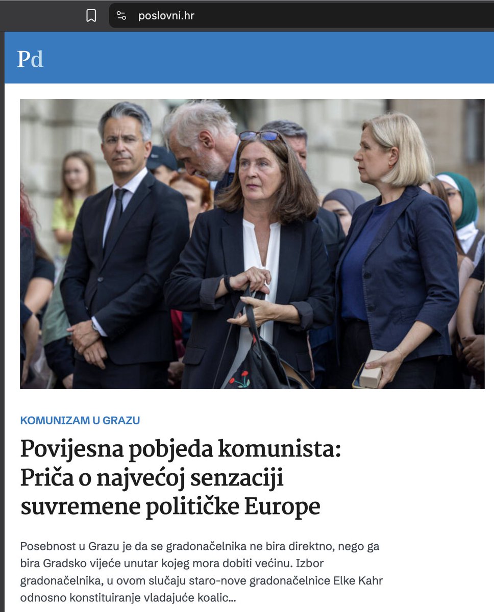 radkapi's tweet photo. Hrvatska je zemlja u kojoj u najvecim *poslovnim* novinama u jednom danu prvo ide clanak o industrijskim uspjesima SFRJ, a zatim kao glavna vijest slavodobitni clanak o uspjesima komunista u Grazu. https://t.co/YgdiNaZ462