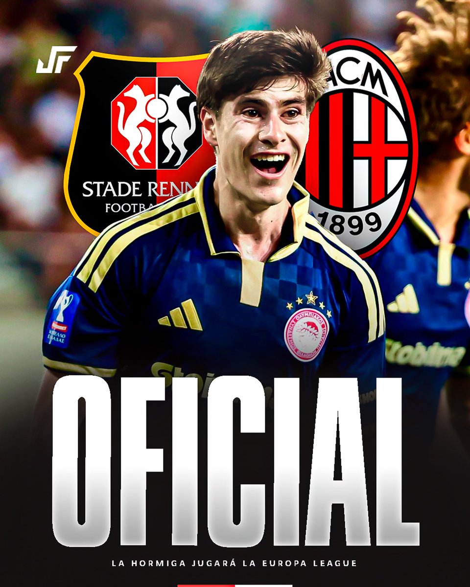 Jovenesfutmx's tweet photo. 🇲🇽✅🇬🇷¡COMPLETAMENTE OFICIAL!

Armando “La Hormiga” González ha sido registrado por el Olympiacos en la lista final para disputar la UEFA Europa League🏆

Pese a los rumores sobre la posibilidad de quedar fuera, el DT José Luis Mendilibar decidió excluir a otros jugadores y mantener al mexicano en la convocatoria ✍

Se viene el debut de Hormigol en competencia Europeas