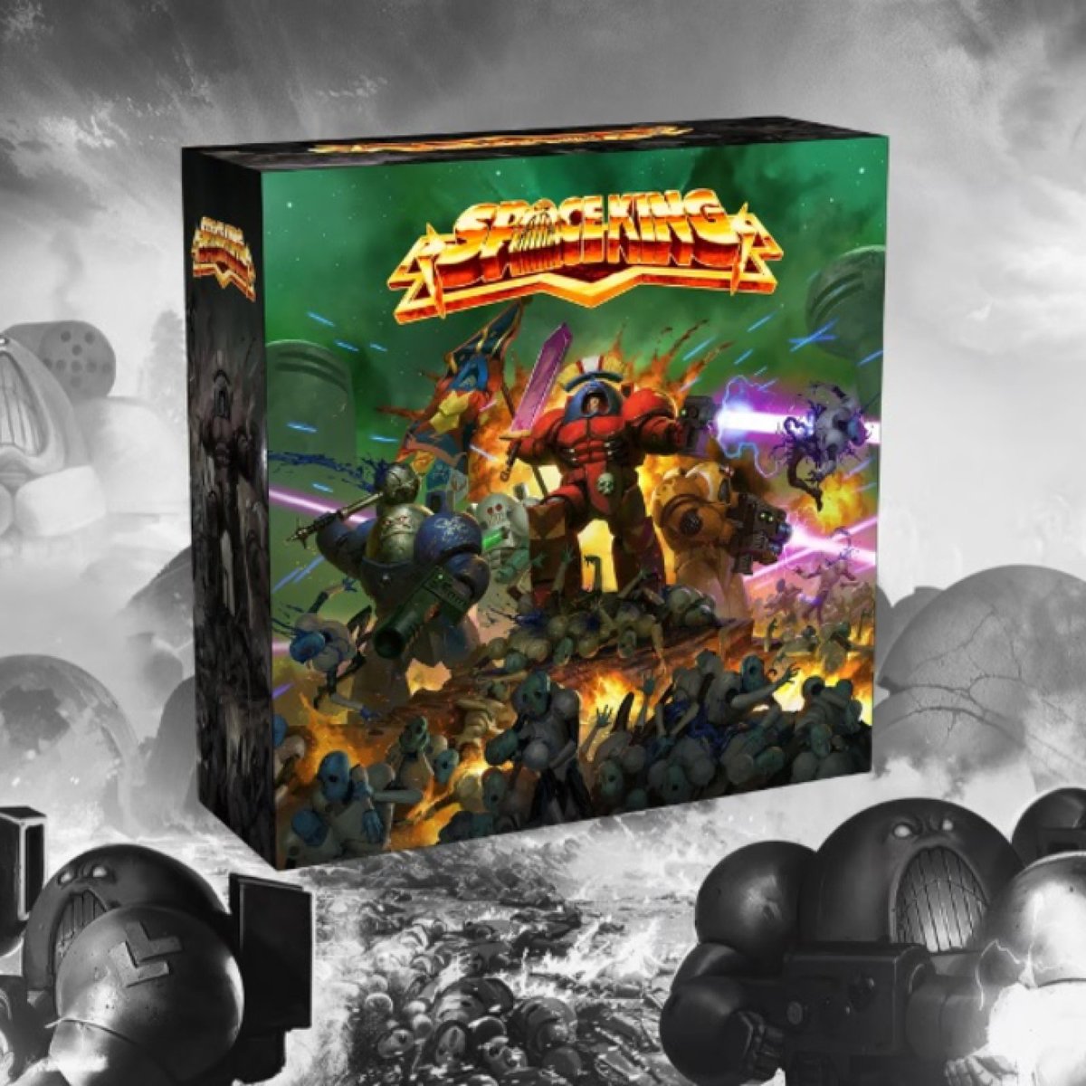 RoyalGuardRedX's tweet photo. Ive been seeing a lot of confusion about the Space King Boardgame Kickstarter. So I've decided to give everyone some key information regarding pledging to the campaign and doing your part for Space King!

-The "Recruit" tier only gives you the board game for $20 off. If you want stretch goal rewards and extras, you have to get the "Psycho Warrior" tier or higher.

-You will NOT be charged immediately upon pledging. Instead, your card will be charged when the Kickstarter ends on September 25th at 5 PM PST.

-Upon checkout, you can split the payment into 3 separate charges paid once a month. So, if you get the Psycho Warrior edition for $299, you will pay around $99.67 each month for 3 months starting on the 25th instead of having to pay the full sum all at once.

-Reminder that this is a purchase you will not receive until December 2027 (with KS projects, you could receive your stuff earlier or later than this as this is just an estimate). So, do not buy in and expect to paint models in a month or two. This is a buy and forget kind of thing.

-I can personally confirm that @FlashgitzAnims has an amazing track record when it comes to choosing good manufacturing companies when it comes to merch and figures. Their larger Psycho Warrior model released earlier this year was of great quality and with this high of a backing they should be able to provide some good minis.

-The miniatures are made of high quality PVC. Compared to Games Workshop's Polystyrene plastic, PVC is a softer vinyl plastic. I will admit, this is a cheaper material that most mass produced tabletop games use for miniatures such as Gloomhaven and Fallout: Wasteland Warfare. They're pretty simple to work on and possibly simpler than GW minis, honestly. Here are just a few tips regarding painting PVC minis:

1. PVC does not react to plastic glue. You must use super glue. Luckily this wont be an issue since Space King minis come pre-assembled.

2. You must wash the minis with soap, an old toothbrush/sponge, and warm water before priming so the primer will stick better. Basically like you do with resin.

3. Warping/bending with thinner parts (like swords or antenas) can happen with PVC minis, however it's a super easy fix. Simply put the messed up part in a bowl of hot water (just below boiling) for 10-30 seconds. It should automatically correct itself. Then immediately dunk it in a bowl of ice cold water for 20-30 seconds to set the position.

And those are all the tips I have for supporting the Space King Boardgame on Kickstarter. Please share this around to help others with purchase anxiety.

PRAISE BE TO SPACE KING, KING OF SPACE!
