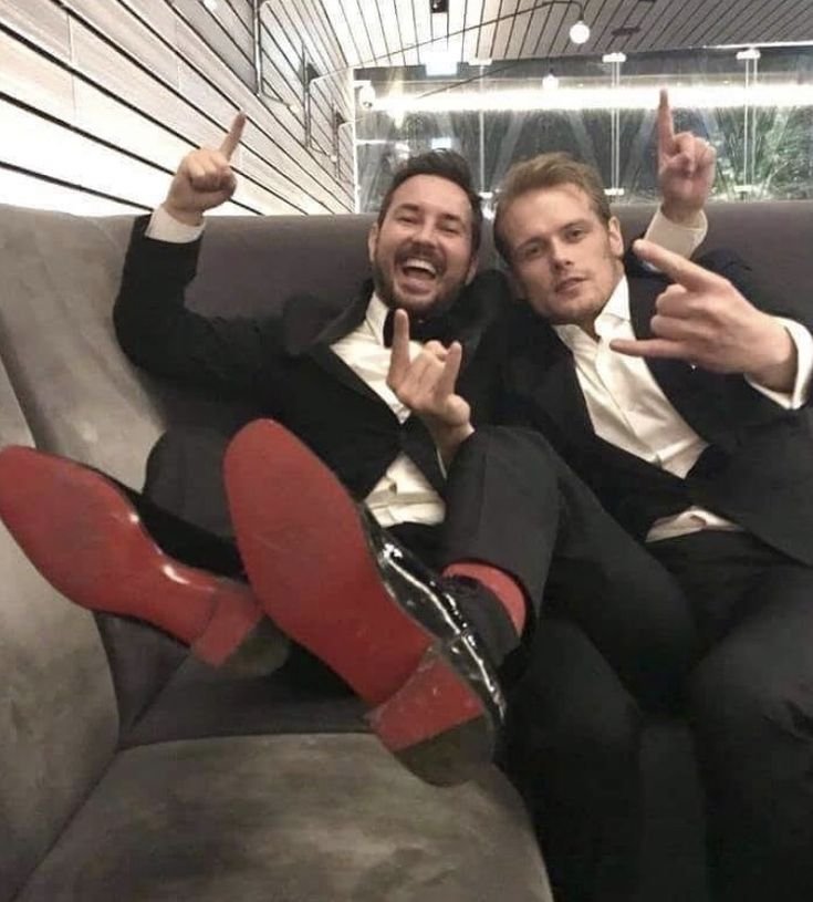 point_blank1959's tweet photo. Sam in good company- well, in most of the cases. 😅🤩🥰🤗 #daviehollywoodie #thestevencree #martincompton #gerardbutler https://t.co/msJuzTTbDc