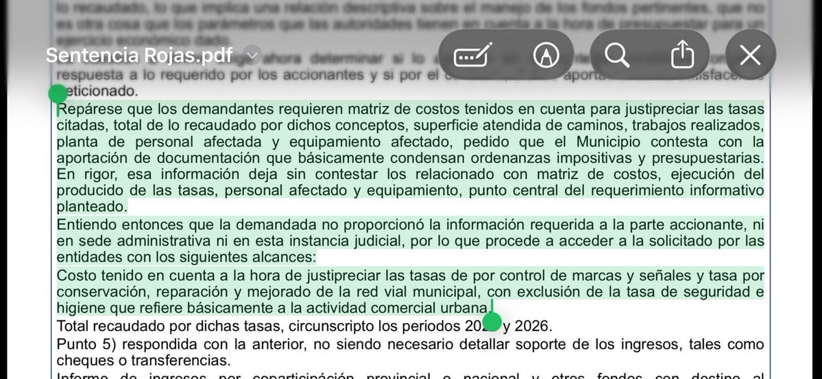 AlberdianoArg's tweet photo. Por primera vez en el fallo de Rojas se hace mencion explicita a que el municipio debe explicar como calcula la tasa de caminos rurales, la de marcas y señales y la de Seguridad e Higiene https://t.co/upBVjMB2Ny