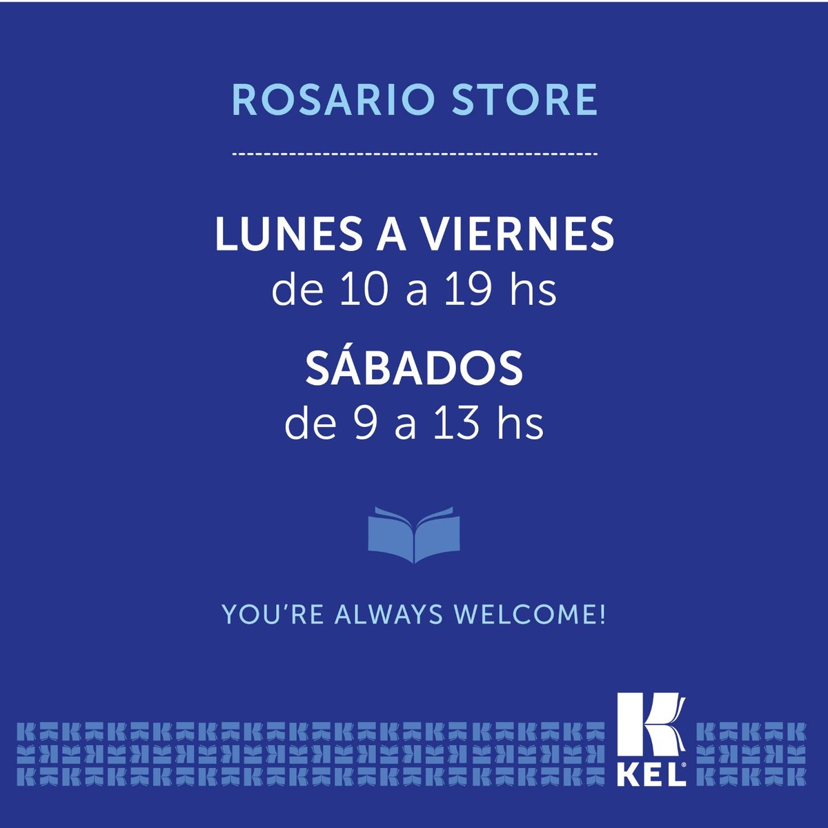 KelEdiciones's tweet photo. NOS ADAPTAMOS A LAS HORAS DE SOL 😍

Ahora en Rosario nos encontrás hasta las 19 hs. Vamos a disfrutar juntos de la mayor variedad de libros en inglés 📚 en Corrientes 868. https://t.co/s2tB8jvo50