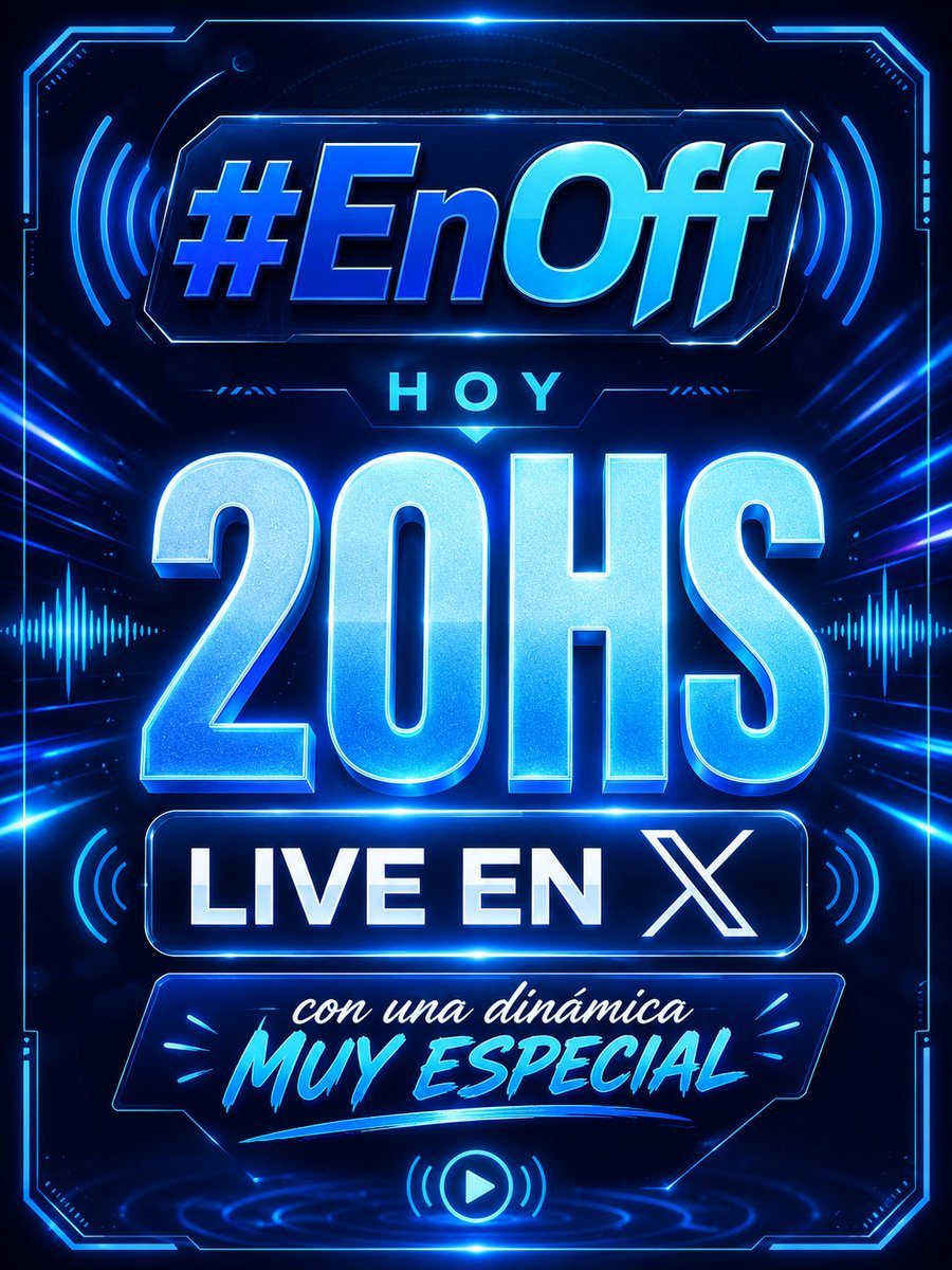 SpaceEnOff's tweet photo. 🔴 #EnOff | HOY LIVE EN X A LAS 20HS

Se viene una dinámica muy especial 👀