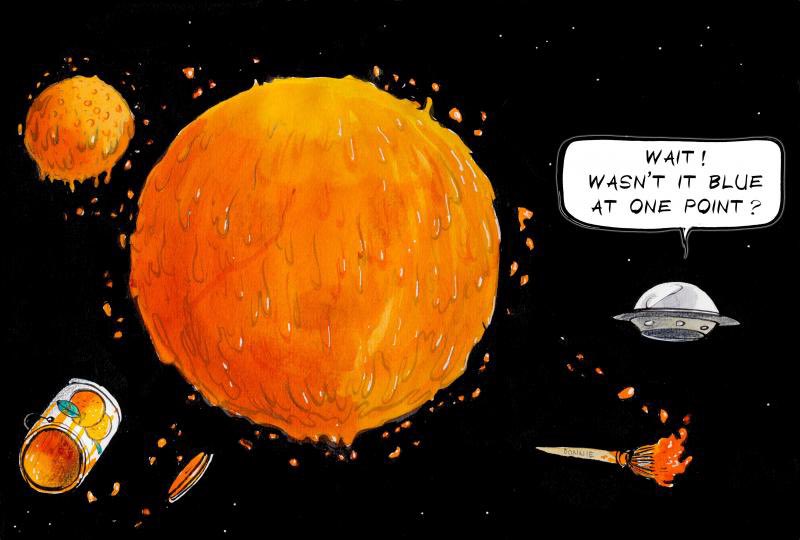 MathPlus's tweet photo. Global Warring

ET guessed it right:
Used to be blue, but some thug
turned it orange-hot.

Art by Paolo Calleri #US #geopolitics #gulf #lake #strait #planet #Mexico #Ontario #Iran #haiku #poetry https://t.co/AWEZlG3i2K