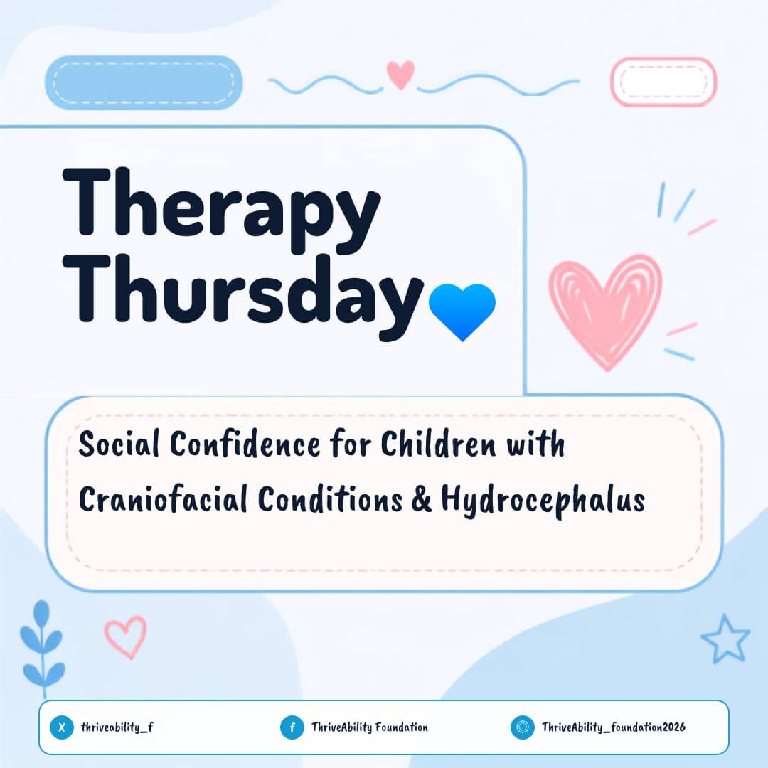 thriveability_f's tweet photo. Children with craniofacial conditions and hydrocephalus can develop strong friendships, succeed in school, and thrive socially.

💙 Confidence grows when children are supported, included, and reminded that their value goes far beyond their appearance or diagnosis. https://t.co/D67rwozLZ1