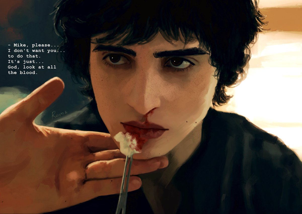 remaartt's tweet photo. I think you missed my Mike..  I’m on it too...🫦 ( Mike fought with hooligans because they insulted Will, and.. Will comforts him and teaches him wisdom) 
#mikewheeler #byler #willbyers https://t.co/FkwUDccTuu