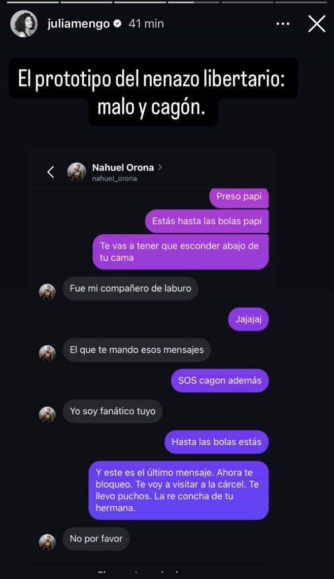 MatiAromi's tweet photo. Kjfkahakahs jijo, boludo, un libertario amenazo a Julia Mengolini y el loco termino con una causa en donde NO PUEDE SALIR DEL PAIS y tiene que poner 50 MILLONES

🚬🚬🚬 https://t.co/TAshXBAtOp