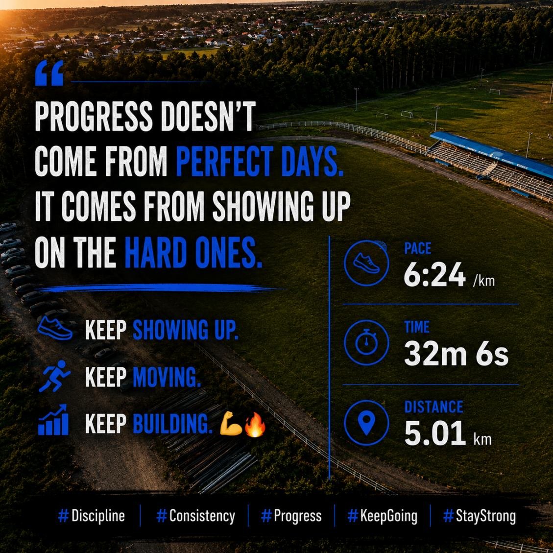 ZLotinja's tweet photo. “Progress doesn’t come from perfect days. It comes from showing up on the hard ones.”

Keep Showing Up.

Keep Moving.

Keep Building. 💪🔥 

#Discipline #Consistency #Progress #KeepGoing #StayStrong https://t.co/hbd54WkYLt