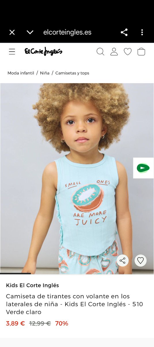 feministes_cat's tweet photo. 🚨 "Small ones are more juicy", en español "las pequeñas son más jugosas".

Este mensaje en una camiseta está totalmente fuera de lugar y exigimos a @elcorteingles que retire este producto de su web y sus tiendas.

‼️ Las niñas no son objetos sexuales y deben protegerse de mensajes que las sexualizan.

⚠️ Las niñas tienen derecho a crecer sin que nadie les enseñe ni normalicen que su cuerpo existe para ser observado, valorado o consumido. 

🔍 Quienes diseñan, fabrican, comercializan y venden ropa para menores tienen una responsabilidad especial: pensar qué mensajes están transmitiendo y qué sociedad están ayudando a construir.

#Hartas
