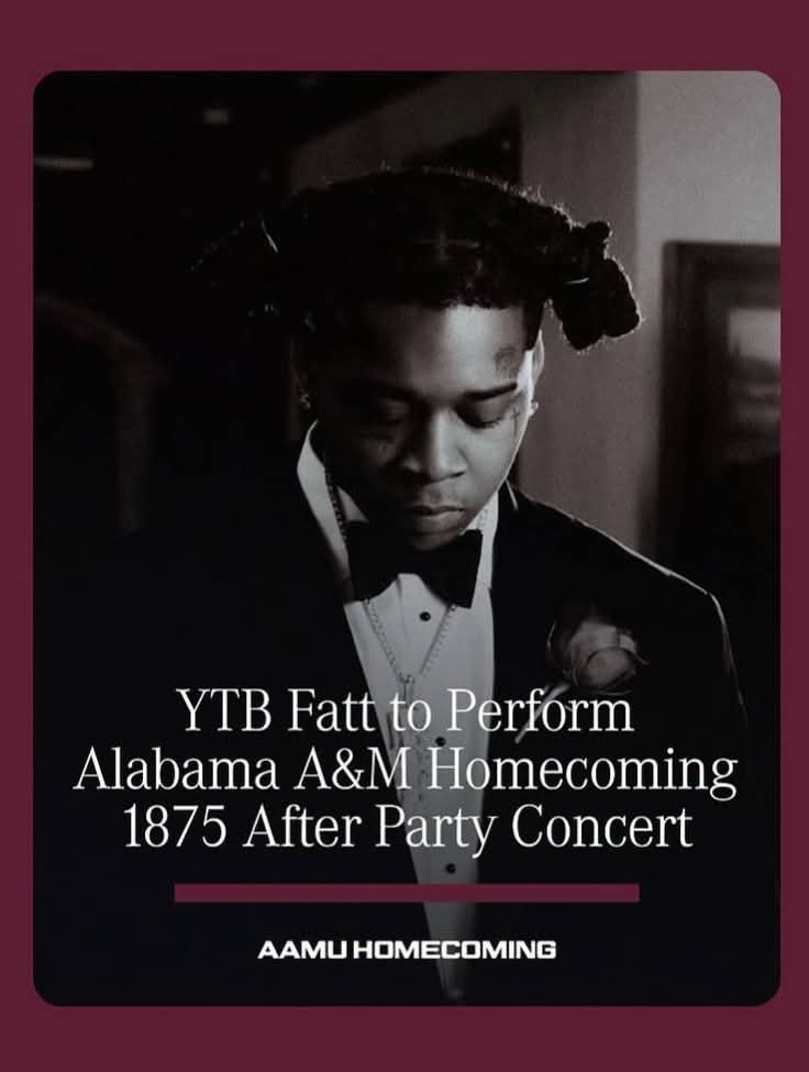 RCityscope's tweet photo. @whamcbfw4  ctand @YTBFatt are performing at AAMU Homecoming 1875 After Party Concert!! https://t.co/1OYi6VvDay