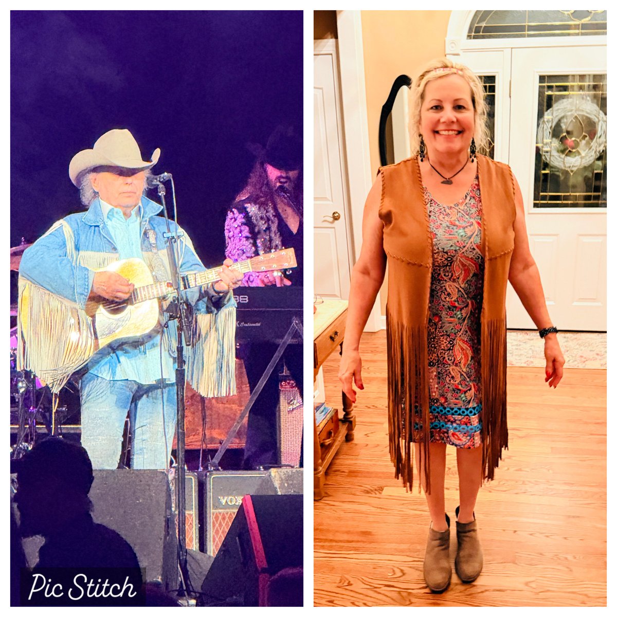 SusanWi73020040's tweet photo. @DwightYoakam I really enjoyed your show at #ThePalace in Louisville. I even wore my fringe. So who wore it better? Leather vs. Pleather 🎸 https://t.co/FkBde5y02N
