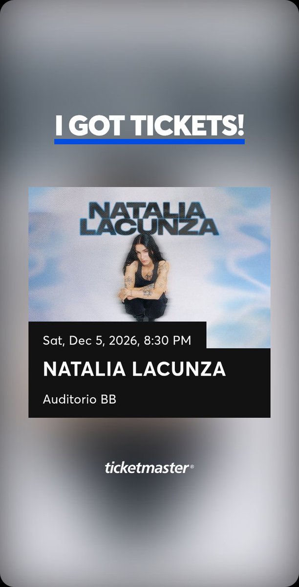 kehily_'s tweet photo. Here We Go @natalialacunza. 
Dios las ganas que tengo de berrear Nostalgia...
Porfa trae a Paula y a Tere 

I got tickets! Natalia Lacunza - Auditorio BB - Sat, Dec 5, 2026, 8:30 PM - Who's in? https://t.co/S4x6IrNNbF https://t.co/y84F14iKdU
