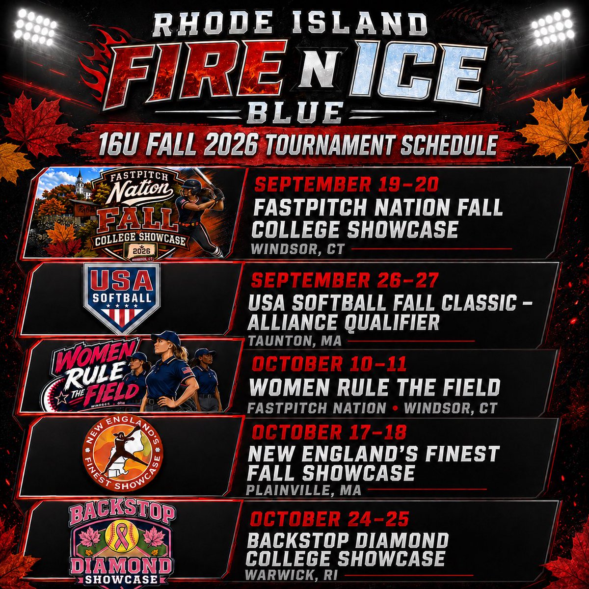 FireNIceQuinn's tweet photo. Schedule Drop!! Come support this talented group of young ladies as they chase the dream of playing at the next level! Going to be a fun fall season. Speed. Power. Dedication. Effort. #allgasnobrakes Let’s gooooooo!! https://t.co/K5xCa59bQR
