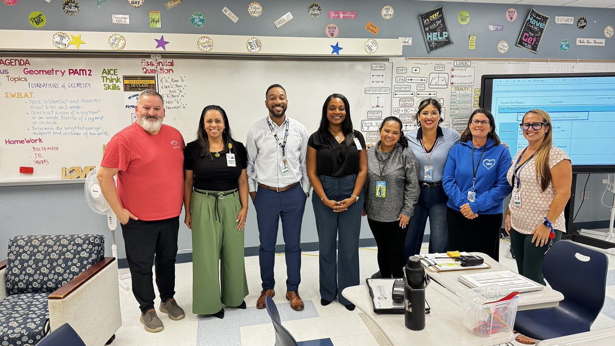 FLHS_SHANNON's tweet photo. A huge thank you to the Secondary Learning Department Math Team for coming out and leading game-changing conversations with our Geometry team today! Our first PSD has the team energized and looking forward to implementing the strategies discussed. https://t.co/6pZZ771bph