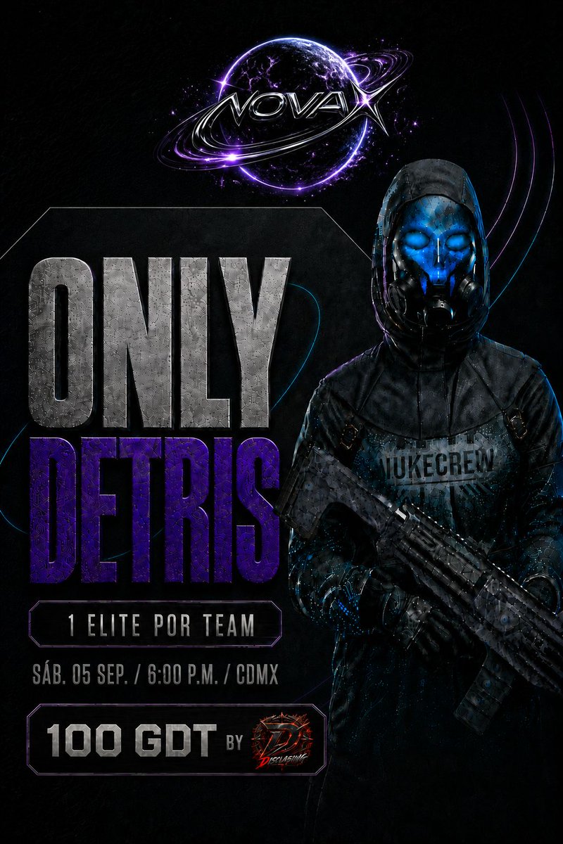 NovaX_org's tweet photo. 🚨TORNEO OFICIAL NovaX🚨

                  𝗔𝗟𝗟 𝗗𝗧𝗥𝗜𝗦
━━━━━━━━━━━━━━

📅 Saturday 5 Sep
🕗 6:00 PM MX / 8:00 PM EST
👥 14 Teams Mín
🏆 MP : 140 PTS
💰 $100 GTD
💵 $15 x Team
🌎 HOST NAC

 Admin: @sibU__x 

━━━━━━━━━━━━━━

🎙️ Caster: @DarcFalcon13 

🤝 Sponsor by @yoDisclaising