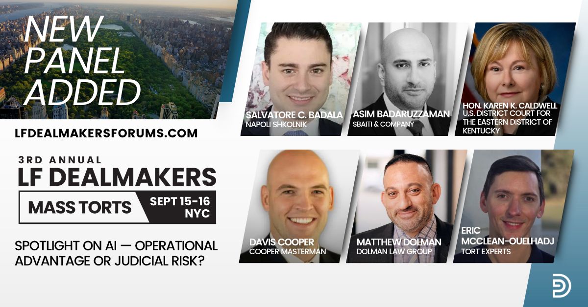 TortExperts's tweet photo. Eric McClean-Ouelhadj, our Director of Client Success, is taking the stage at the 3rd Annual LF Dealmakers Mass Torts in New York, September 15-16.

If you're there on the 15th or 16th, catch his panel and connect with Eric.

#MassTorts #LitigationFinance https://t.co/IFRErPVqlH
