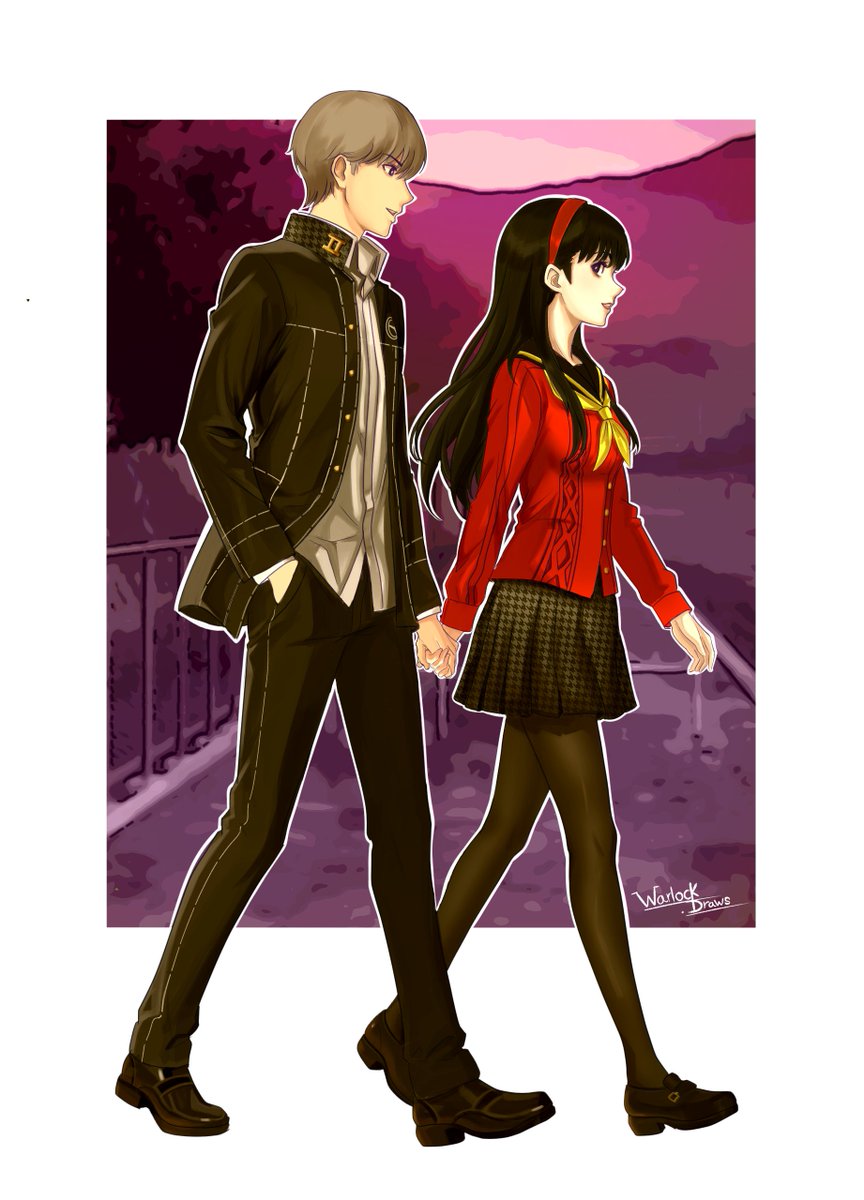 WarlockDraws's tweet photo. Persona 4/Yu &amp; Yukiko  |  Spring/Primavera🌸

My first post on X!

Mi primer post en X!

#Persona4 #Persona4Golden #Persona4Revival #P4 #digitalartㅤㅤㅤㅤ https://t.co/T6GtUJVqu1