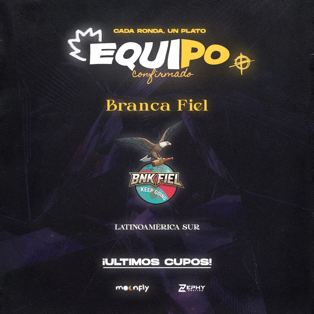 moonfly_es's tweet photo. ⚔️ BIENVENIDOS @BrancaFielVLR 

Fieles a su nombre. Fieles a su juego. 🔥
Branca Fiel llega a ALL IN dispuesto a defender el suyo hasta el final.
📅 11 DE SEPTIEMBRE - SUR
🇦🇷 22:00 HS | 🇨🇱 21:00 HS | 🇪🇨 20:00 HS | 🇲🇽 19:00 HS

La fidelidad se demuestra en el servidor. ⚡
#AllInSeries