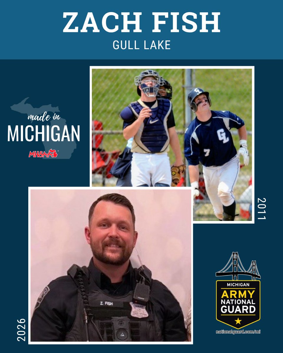 MHSAA's tweet photo. 💯𝓂𝒶𝒹𝑒 𝒾𝓃 MICHIGAN⁣
Fish's Powerful Record Pursuit Helped Set Stage for College, Pro Achievements
>> https://t.co/OFinXAIFJu 
#MadeInMichigan #Baseball #MHSAA 
@MIArmyGuard https://t.co/M8oeBrmtz9