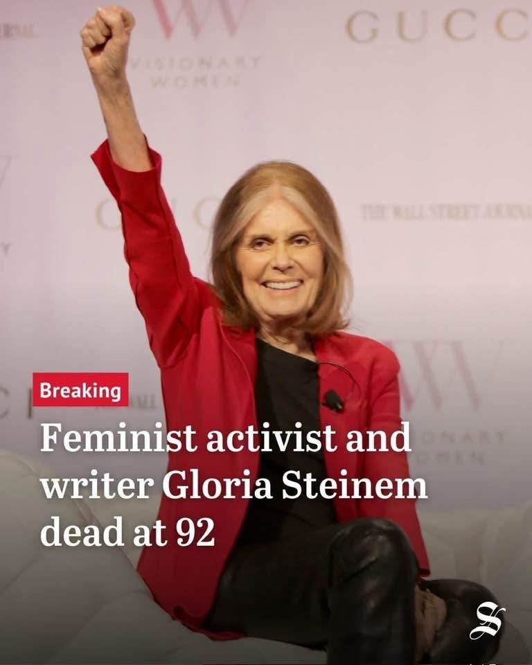 Truthtellerftm's tweet photo. CIA asset, Gloria Steinem, who was a Kosher, radical  feminist, abortion advocate, and author of the book “After Black Power, Women's Liberation", is dead.  

In 1967, Steinem revealed in an interview with The New York Times that she worked full time from 1958 until 1962 at the Independent Research Service, which was largely financed by the CIA.

Steinem defended her relationship to the CIA, saying: "In my experience the agency was completely different from its image; it was liberal, nonviolent and honorable."

The same CIA that took out governments in Iran, Guatemala, Congo, Chile, Angola and more, while trafficking arms, drugs, kids and murdering millions. 

In summary, Steinem, the Jew, CIA agent supported: 

•the CIA and all of its interventions 
•transgender rights
•gay rights and gay marriage 
•radical feminism
•abortion
•contraceptives 
•Kinsey reports (justified homosexuality)

And she inspired thug, r@pists such as  Hillary Clinton.