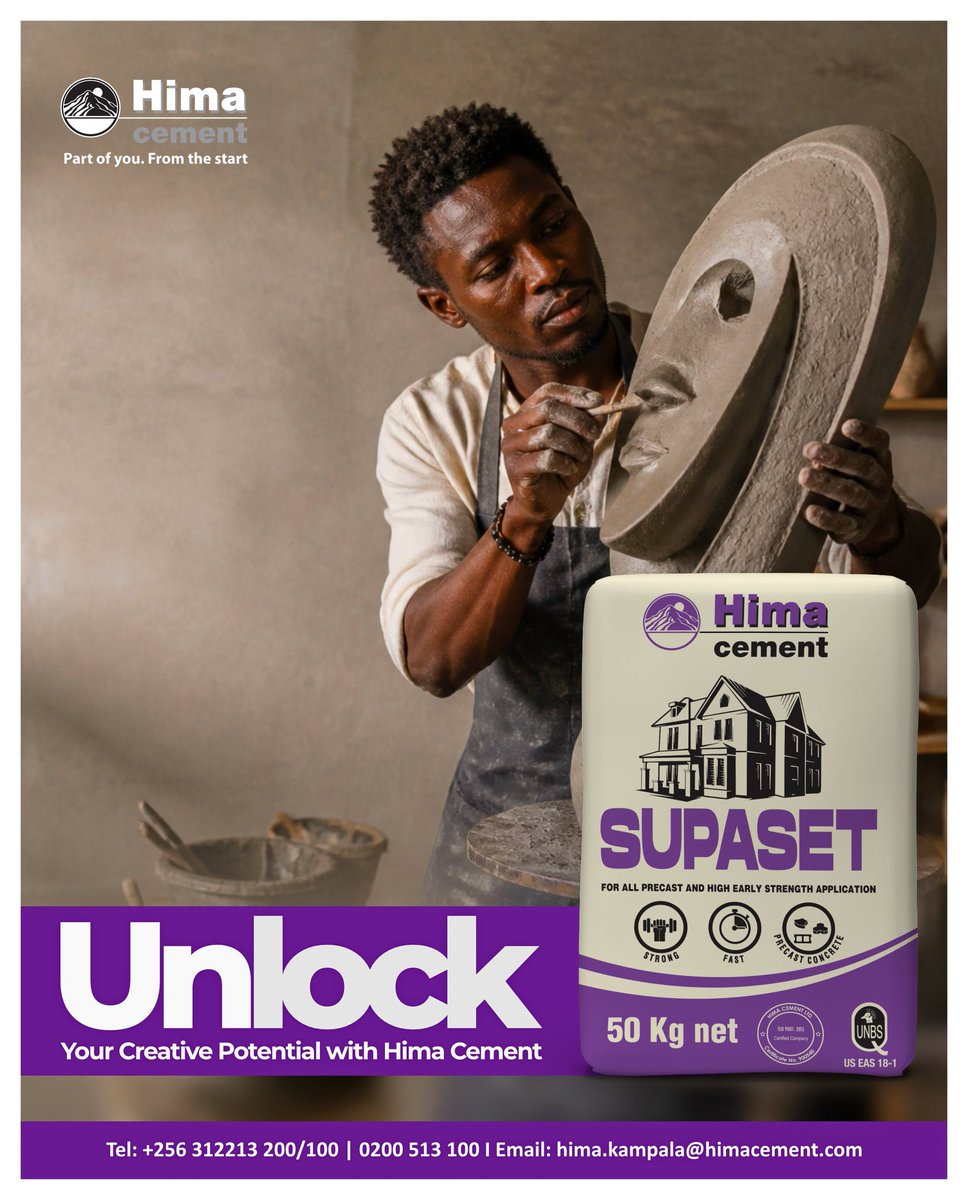 UgWonderland's tweet photo. Why let time slow down a project built to move forward? Hima Supaset delivers fast setting and high early strength, helping you achieve faster progress without compromising quality. From precast to creative concrete designs, trust #HimaSupaset to keep you on schedule. #HimaCement https://t.co/4a0rf9cyXV