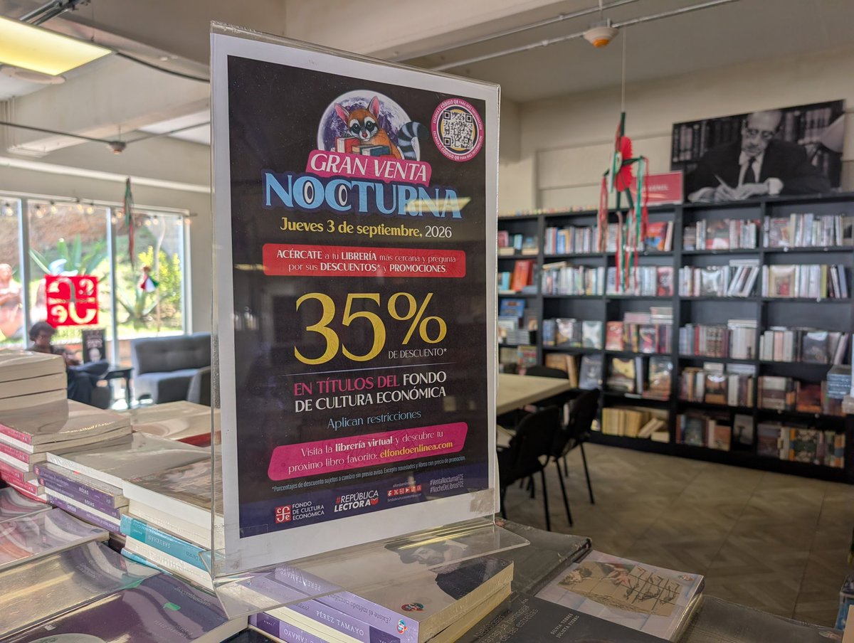 MetepecGobierno's tweet photo. Este jueves 3 de septiembre, la Librería Isidro Fabela, a un costado del Teatro Quimera, abre hasta las 10 de la noche con una venta especial; mañana viernes continuará de 9:00 a 18:00 horas. Habrá descuentos de hasta 60%

¿Qué libro te gustaría encontrar esta vez? https://t.co/SeenJkjnc6