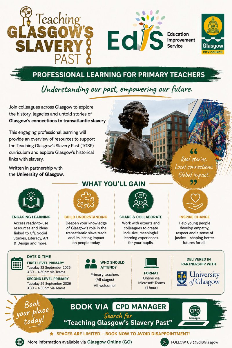 EdISGlasgow's tweet photo. One for Glasgow’s Primary Teachers 👍🏼 #alwayslearning https://t.co/JObkTJtvzo
