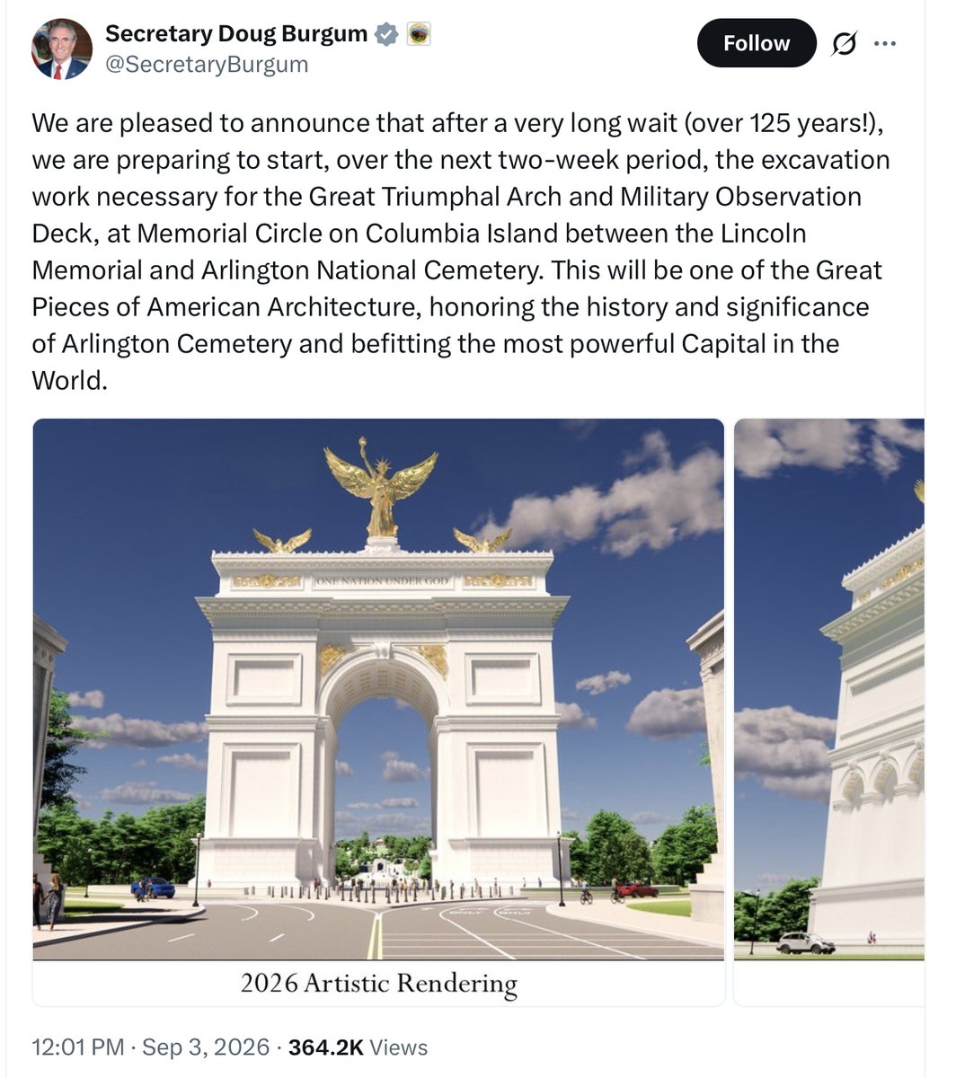 MTwzhtj's tweet photo. @factpostnews I was joking about the drone port and now I see Burgum’s post.  It will have a MILITARY OBSERVATION DECK. https://t.co/hsucNP4r0M