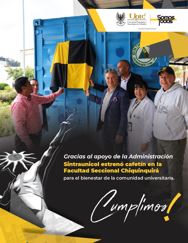 UPTCoficial's tweet photo. 🏆 #Cumplimos | Gracias al apoyo de la Administración, Sintraunicol estrenó cafetín en la Facultad Seccional Chiquinquirá ☕👍

Apoyamos a #Sintraunicol, subdirectiva #Chiquinquirá, en la apertura de este nuevo cafetín, pensado para el bienestar de nuestra comunidad 💪 https://t.co/oSPMJS8Hme