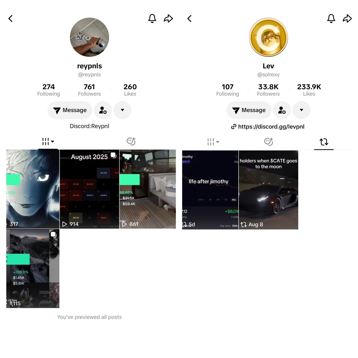 BarBarrBinks's tweet photo. Here is one of the guys that scammed @scarywiener & drained his entire $CATE bag

👉🏻 @levpnl 👈🏻

He literally joins our late night CATE spaces & asks to be in groups, told me he followed me & try’s to pose as a good guy.

First they will start messaging you & talk about crypto stuff with you for about a week to come off as a harmless person. 

Him & his buddy’s (I’ll show screenshots of all their accounts down below) approach through discord, get you on a call then ask you to search up a website. 

The website I was told was something along the lines of “fomo tracker .com”.

To the average person, searching a website seems harmless but that is all they need.

DO NOT CLICK ON LINKS OR ENGAGE IN ANY DIRECTIONS THAT PEOPLE GIVE YOU. TRULY CANT TRUST ANYONE.

This guy @levpnl literally liked the post that I made about him scamming. They think we don’t know hahahaha.

I am adding @scarywiener ‘s fomo account if you would like to help him out. His fomo account 👉🏻 @ ozhii

Here are all the screenshots of their accounts that I have.

PLEASE REPORT THEM.