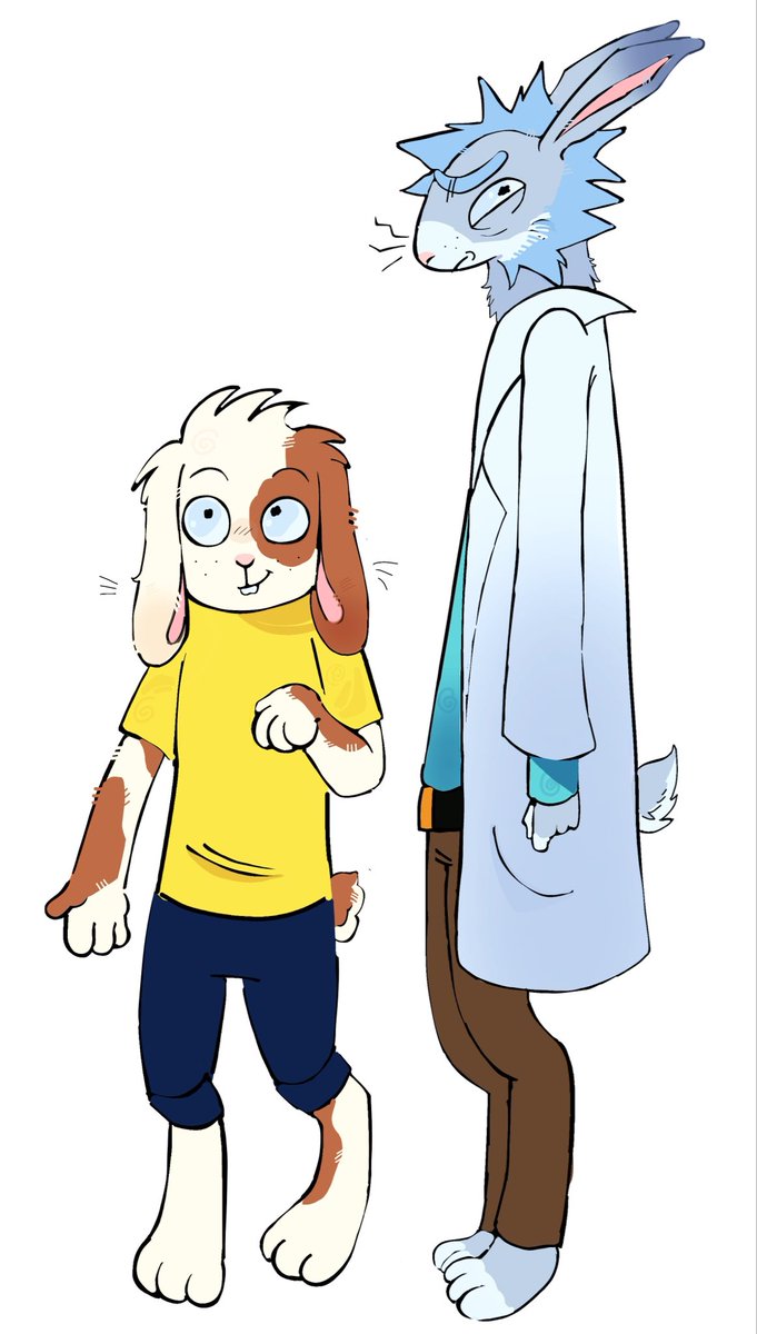 Nyroywac's tweet photo. Morty conejito y Rick liebre. 
#rickandmorty #mortysmith #ricksanches https://t.co/Tj1SJcVGRs