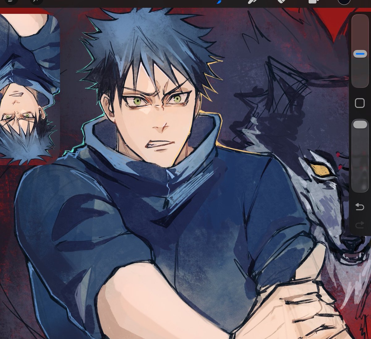 izee_art's tweet photo. 🐺(wip)
#jjk #megumi https://t.co/tbfzSeym2O